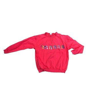 VTG 90s CRAZY SHIRTS Pullover Sweater Womens SM Retro Flippin Out Hawaii Sandals